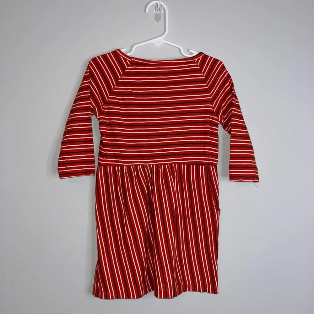 Old Navy Orange and White Striped Kids Dress XS 5